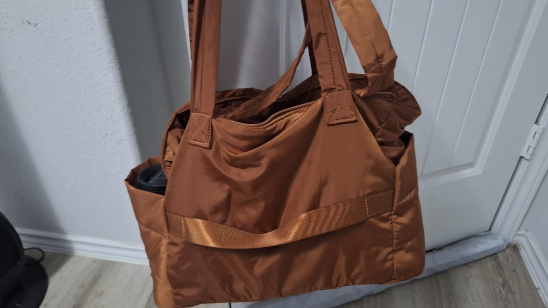 BAGSMART Puffy Tote Bag for Women, Lightweight Work Tote Handbag customer photo 2