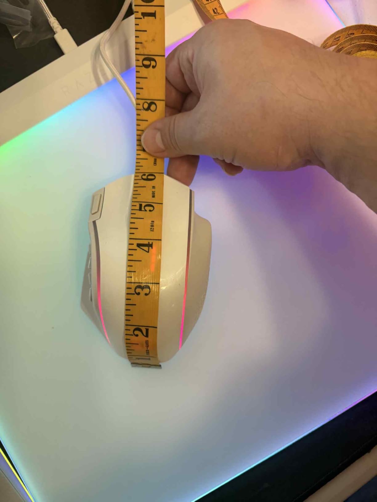 Redragon Gaming Mouse, MMO Mouse Gaming UP 12400 DPI, 19 Macro Programmable Buttons, RGB Mouse with 12 Side Buttons, 8 * 2.4g Weight Tuning for PC Laptop MOBA FPS, M901K, Black customer photo 1