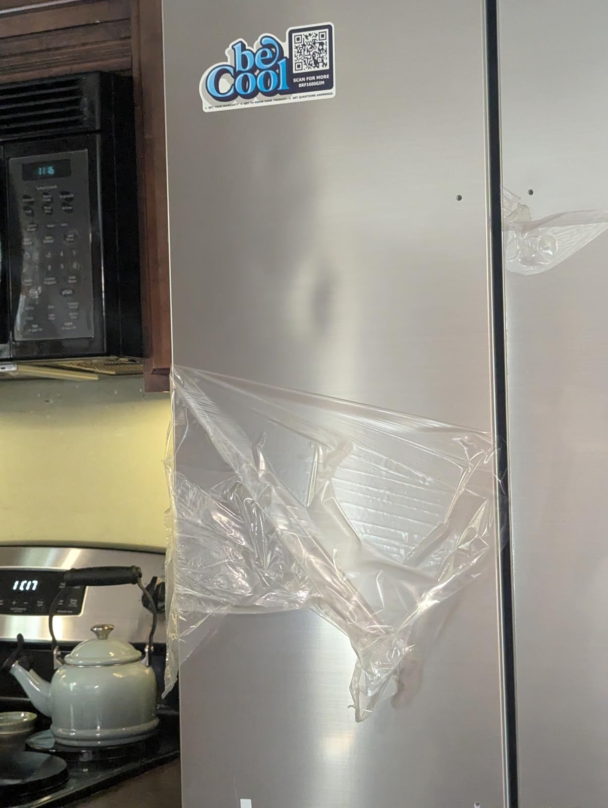 BLACK+DECKER 16 Cu. Ft. French Door Refrigerator, Built-in Ice Maker, White | Full Size Refrigerator with Bottom Mount Freezer Drawer, Frost Free, ENERGY STAR certified, Auto Defrost customer photo 2