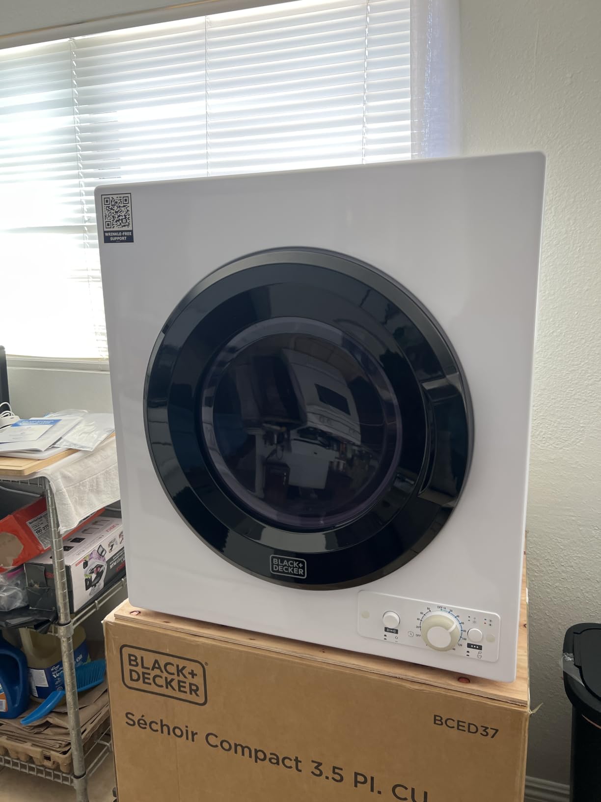 BLACK+DECKER 8.0 Cu. Ft. Electric Front Load Dryer with Steam, BFLD80ME customer photo 2