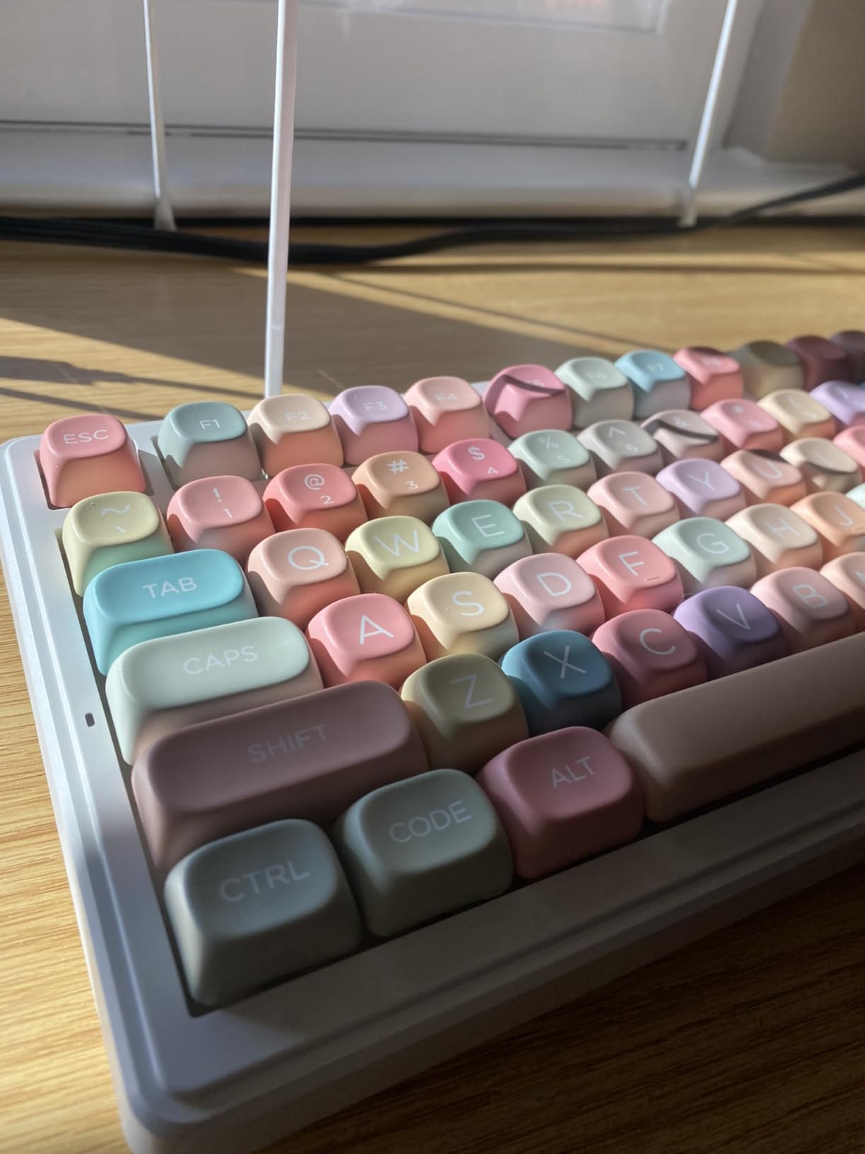 PBT Keycaps 126 Keys MOA Profile Cute Keycap Rainbow Candy Keycaps customer photo 1