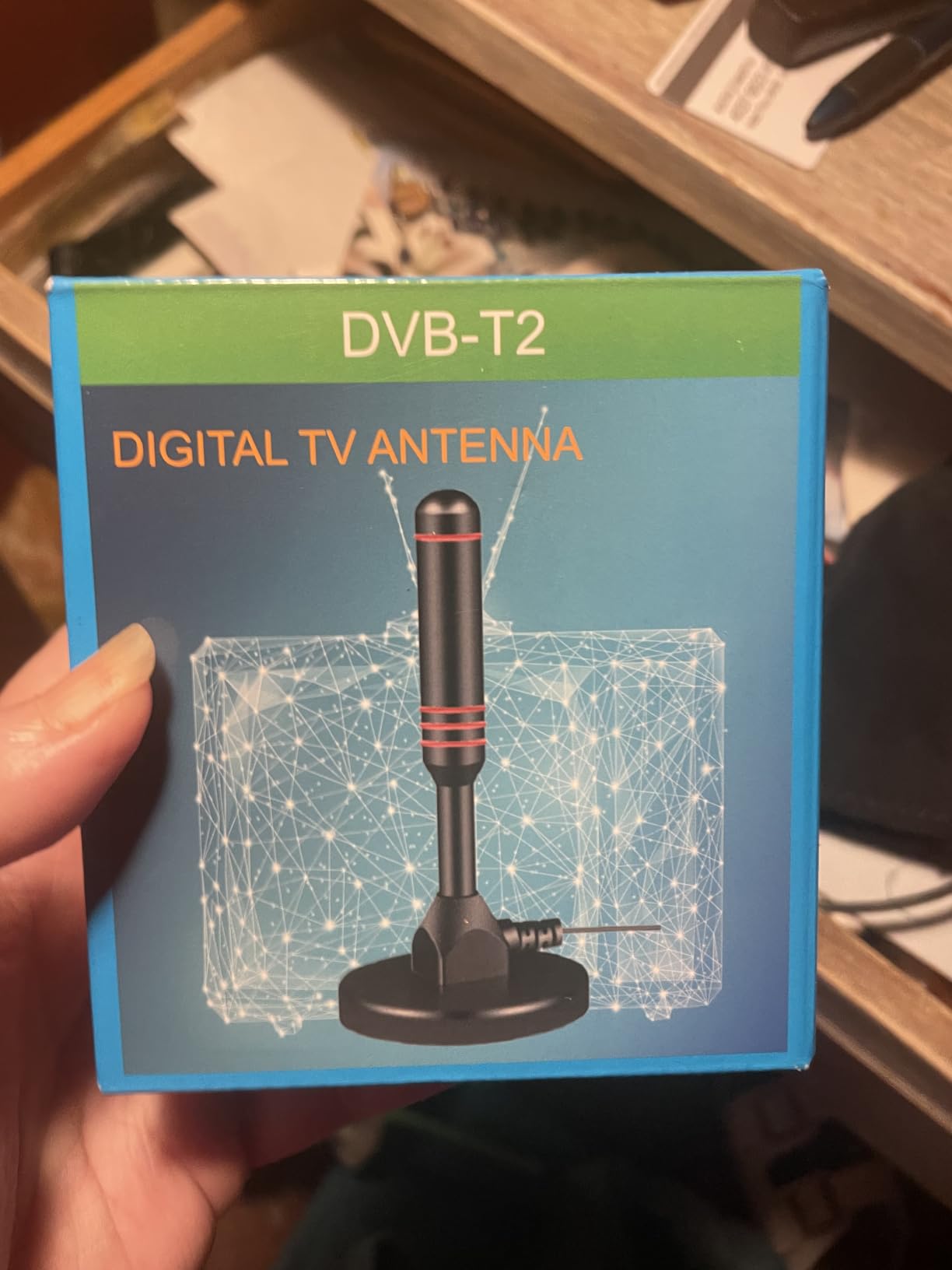 Digital TV Antenna for Smart TV Indoor,TV Antenna with 3M Stick Base customer photo 1