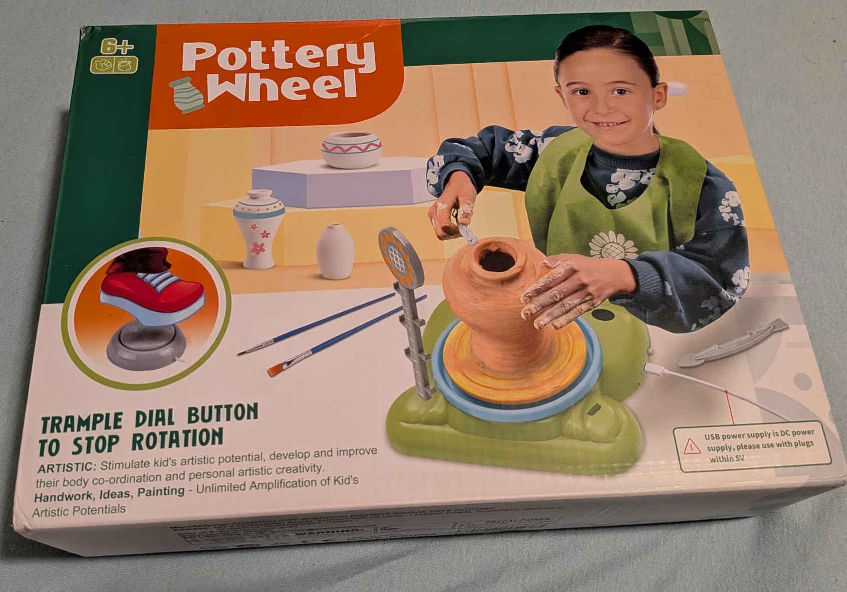 Aujazyble Pottery Wheel for Kids - Complete Pottery Painting Crafts Kit Toy customer photo 1