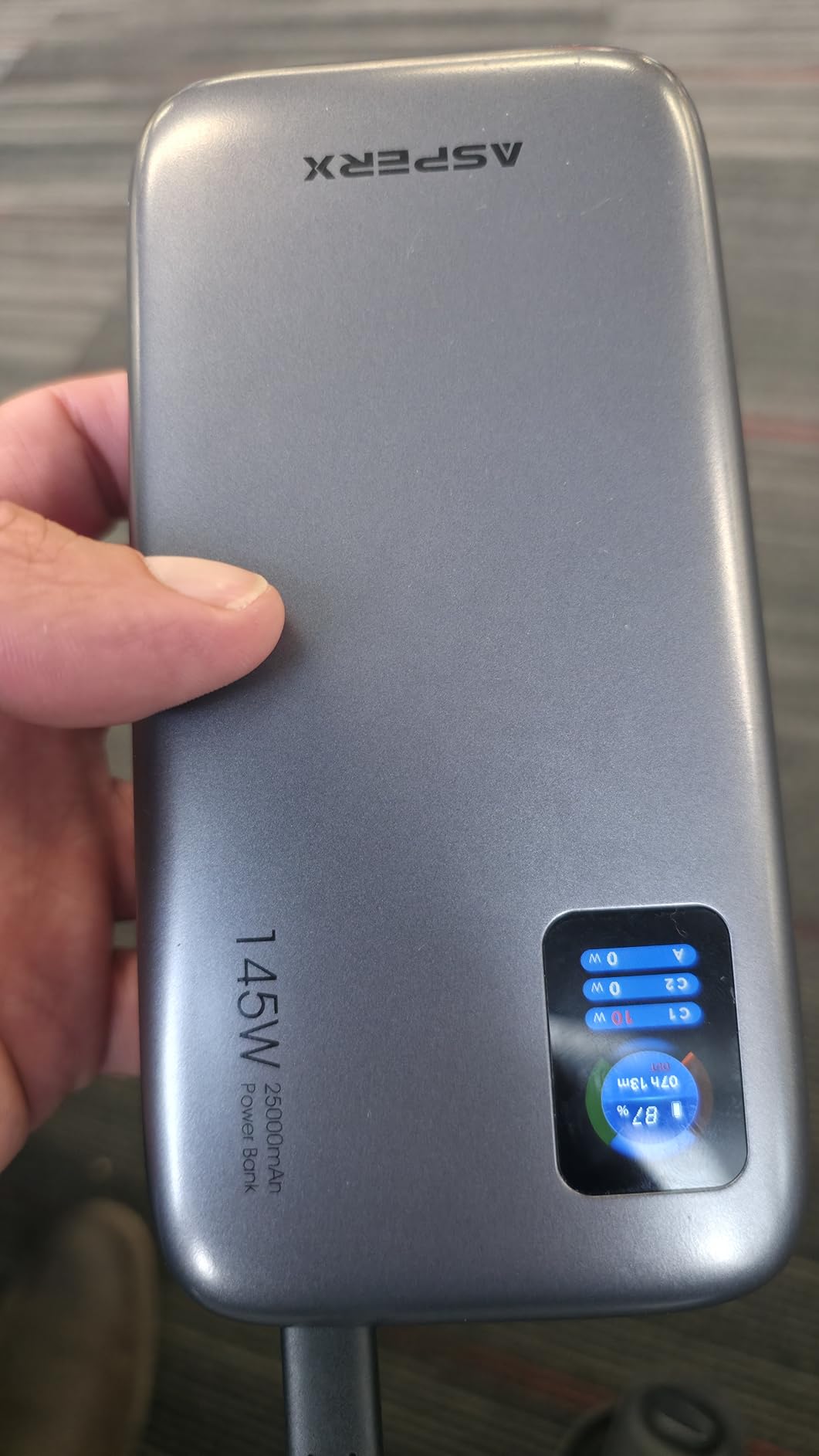 AsperX Laptop Power Bank, 25,000mAh 140W PD 3.1 Fast Charging USB C customer photo 1