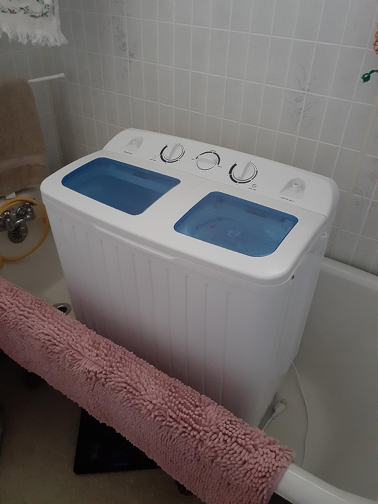COSTWAY Portable Washing Machine, 12Lbs Washer and 8Lbs Spinner, Grey+White customer photo 1