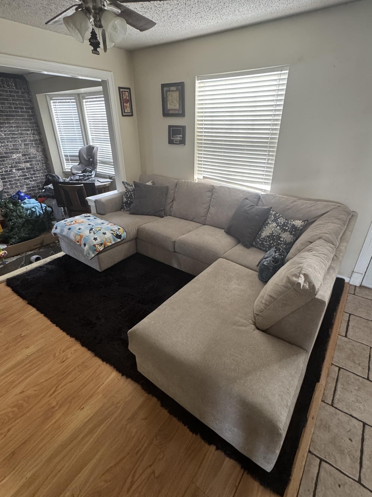 10x14 Area Rug Living Room Black - Large Soft Fluffy Non-Slip Carpet customer photo 1