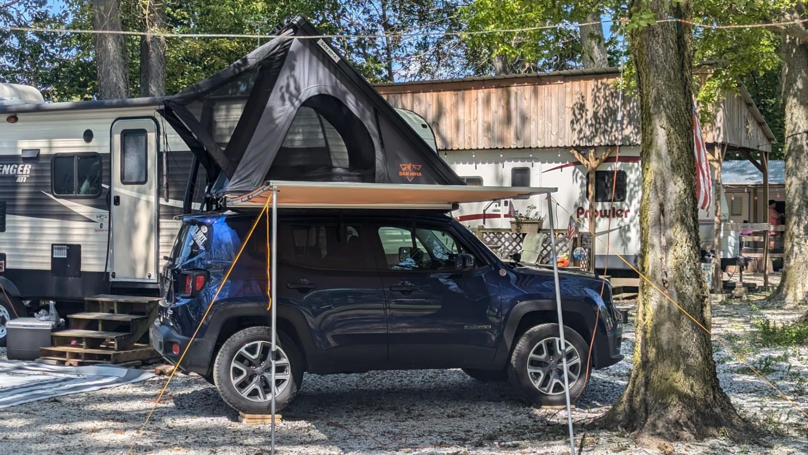 SanHima Hotham Rooftop Tent Hard Shell, Aluminium Roof Top Tent for Car SUV Truck customer photo 1