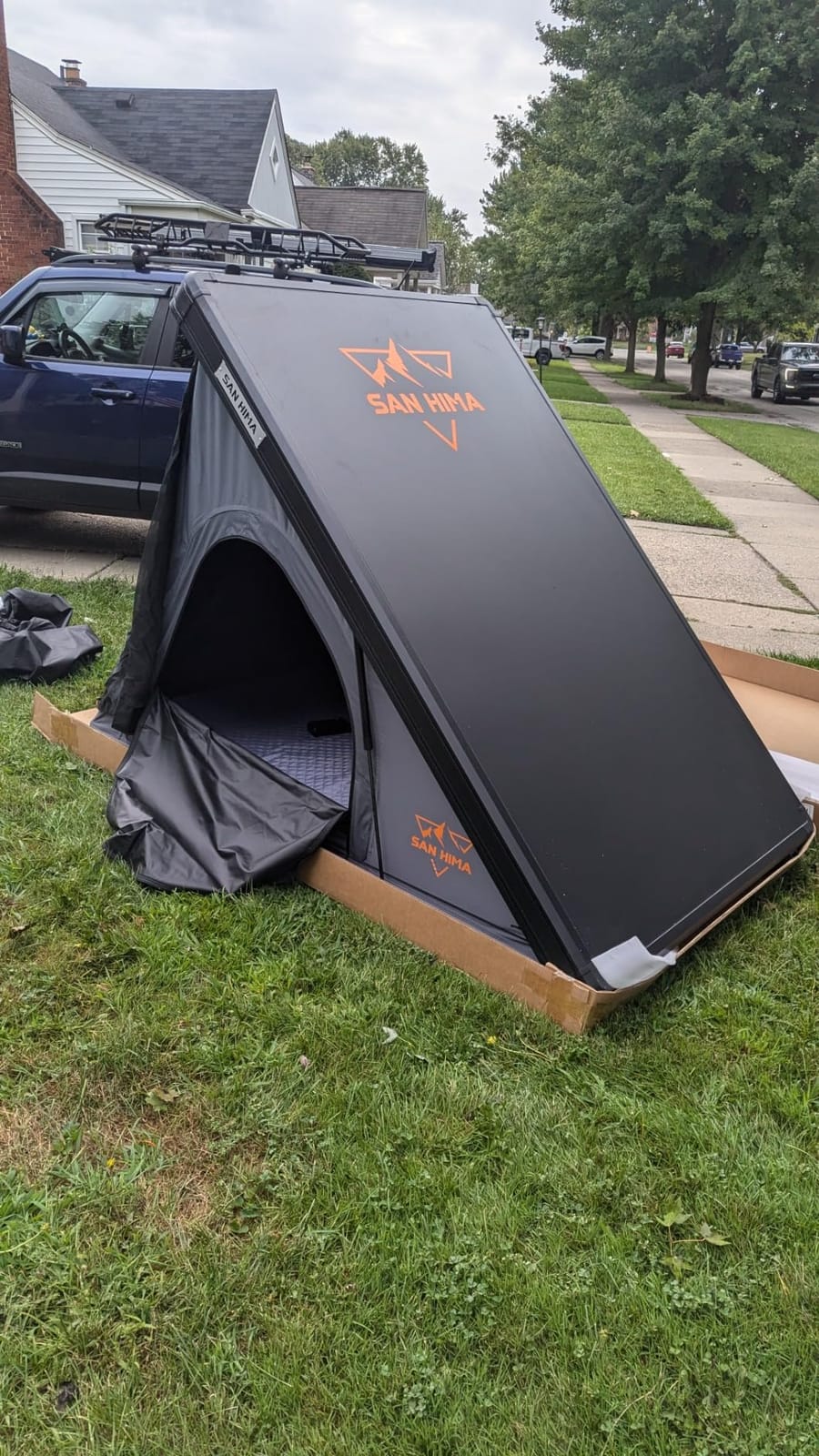 SanHima Hotham Rooftop Tent Hard Shell, Aluminium Roof Top Tent for Car SUV Truck customer photo 2