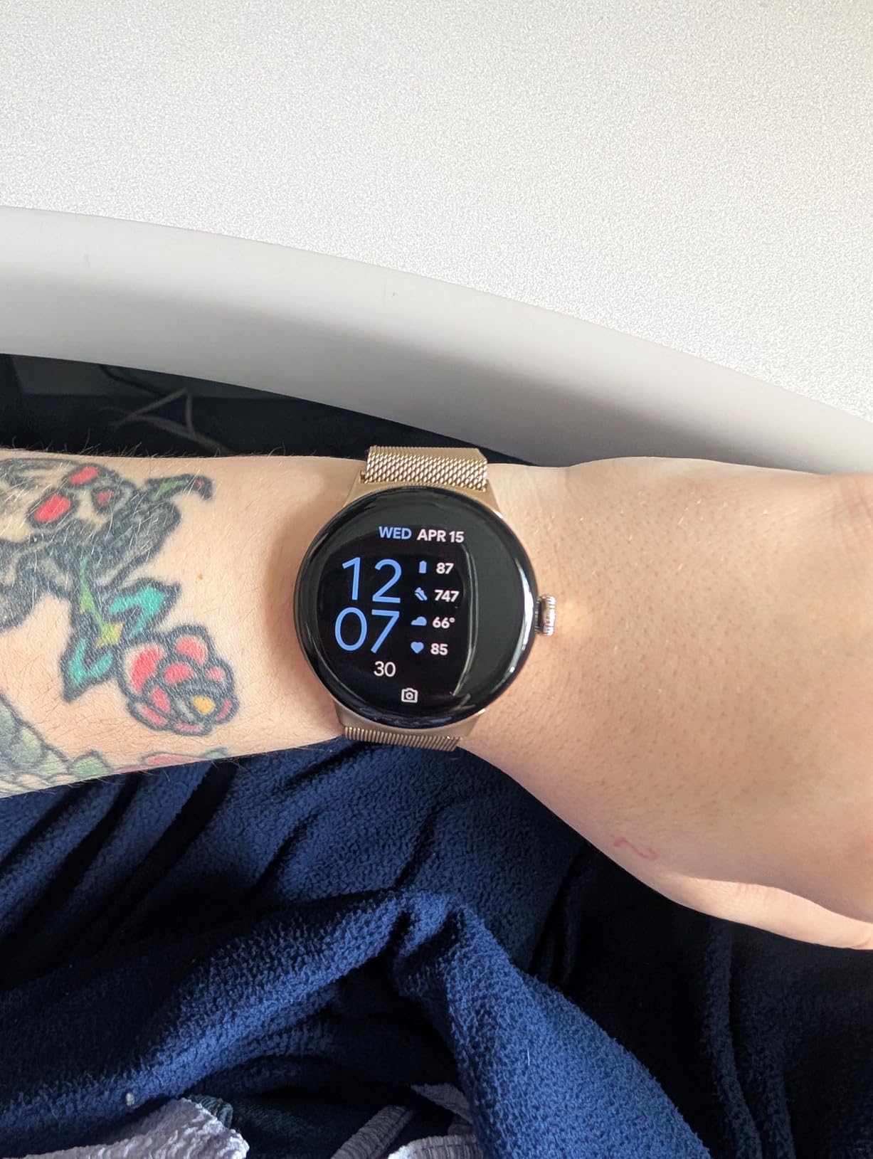Google Pixel Watch 3 (45mm) 2024 Model - Android Smartwatch, Heart Rate Tracking, Fitbit Advanced Running, Fitness Insights, 24-Hour Battery - Matte Black Aluminum Case - Obsidian Band - LTE customer photo 1