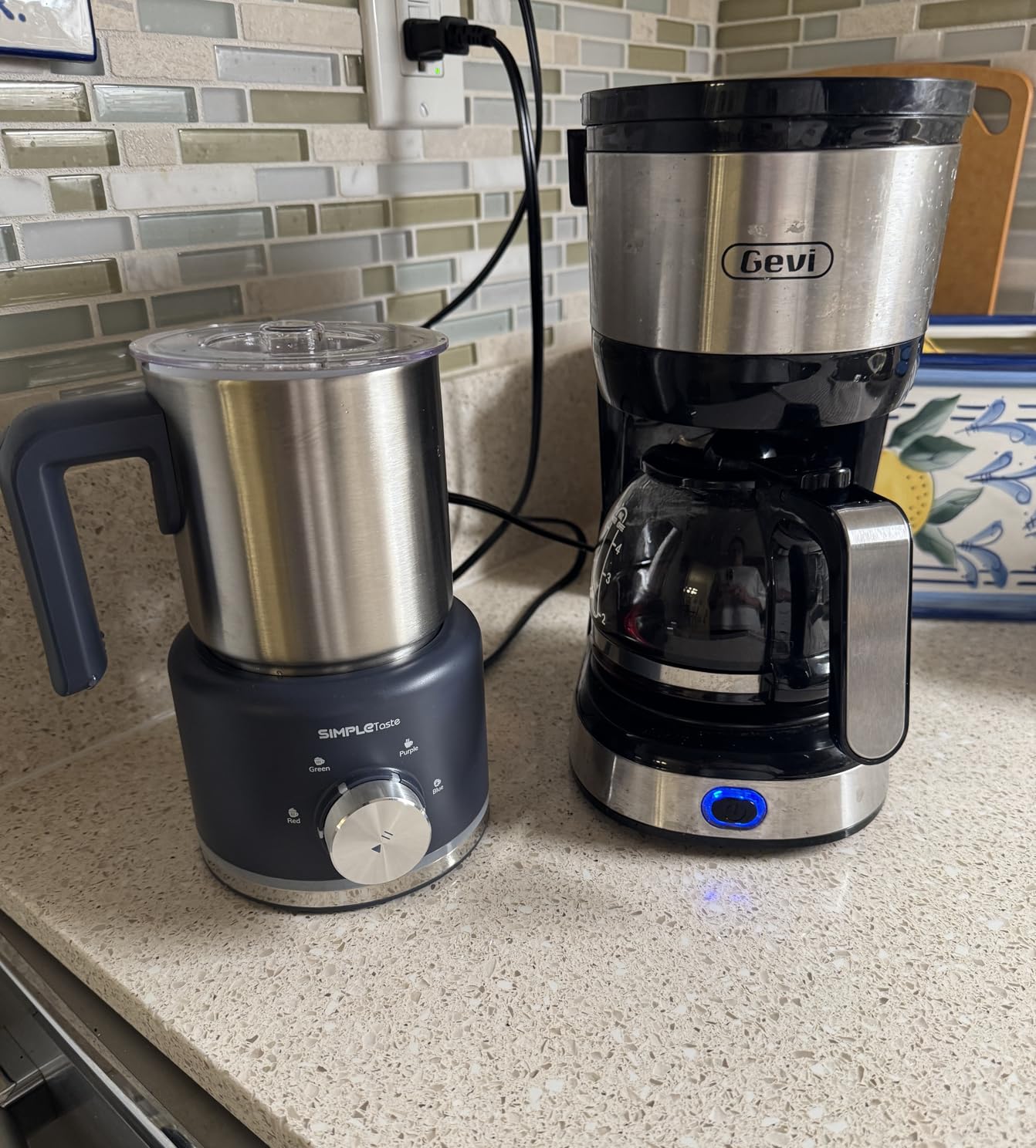 SIMPLETASTE Milk Frother, 4-in-1 Electric Automatic Milk Steamer customer photo 2