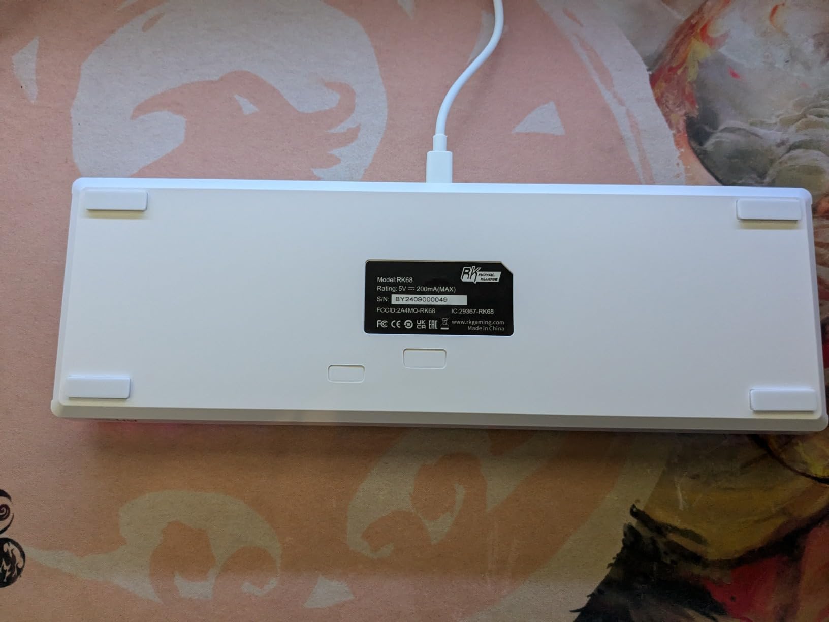 RK ROYAL KLUDGE RK68 Mechanical Gaming Keyboard, 65% Compact Size, White customer photo 1