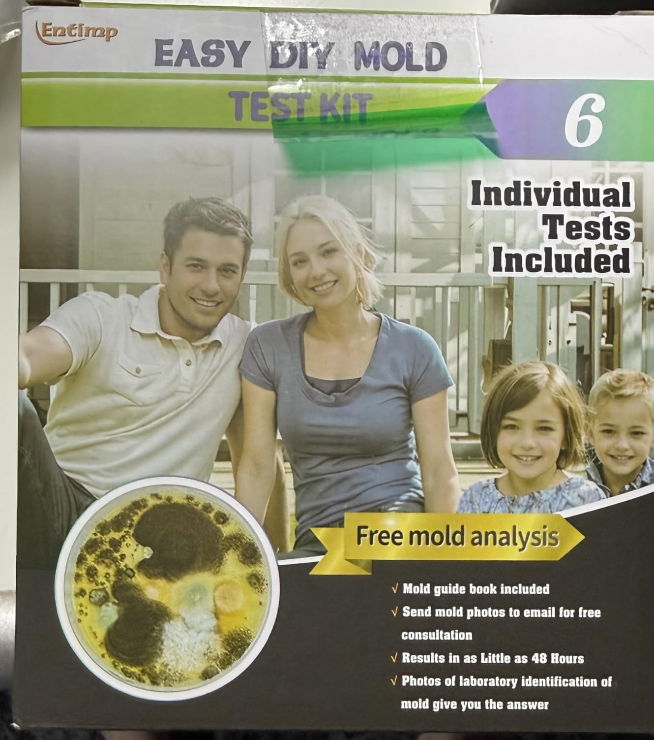 Mold Test Kit for Home Within 12 Individual Tests,DIY Detector at Home, Surface Mold,HVAC,Indoor Air Quality Testing Kits,Black Mold Testing,Includes Detailed Mold Identification Guide and Free Lab customer photo 1