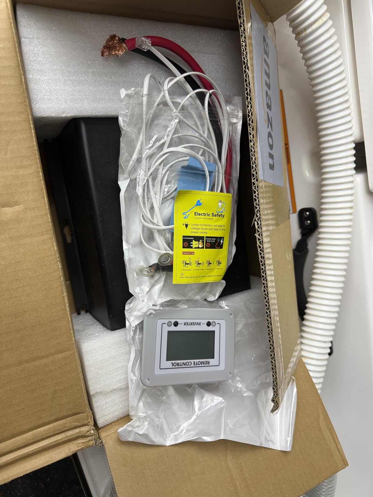 2500W Pure Sine Wave Power Inverter with Transfer Switch, 12V DC to 120V AC Converter, Auto Switch to Shore Power, 5000W Peak, Remote LCD Controller, USB & Type-C for RV, Truck, Off-Grid Use customer photo 1