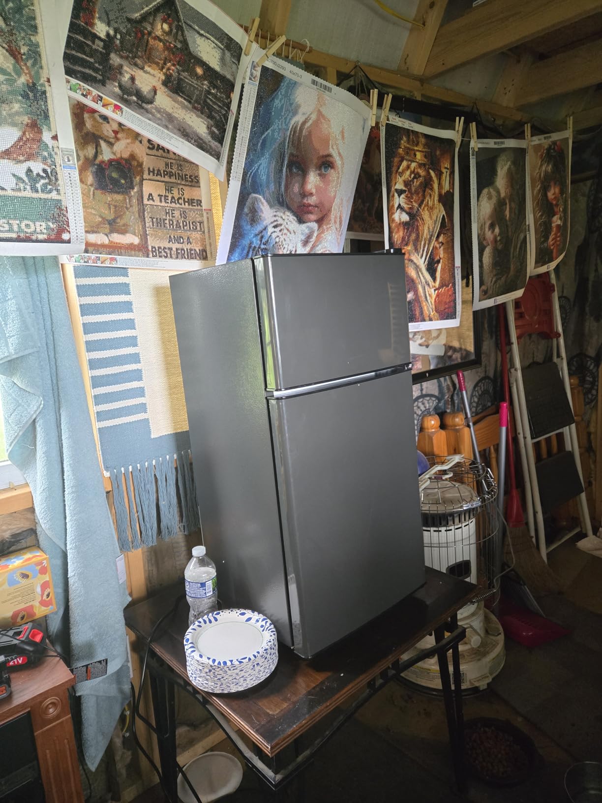 DEMULLER 2.4 Cu.ft Mini Fridge with Top Freezer Apartment Size Dual Door Compact Refrigerator for Personal Use Small Fridge with Egg tray, 7 Temperature Control For Dorm, Black customer photo 1