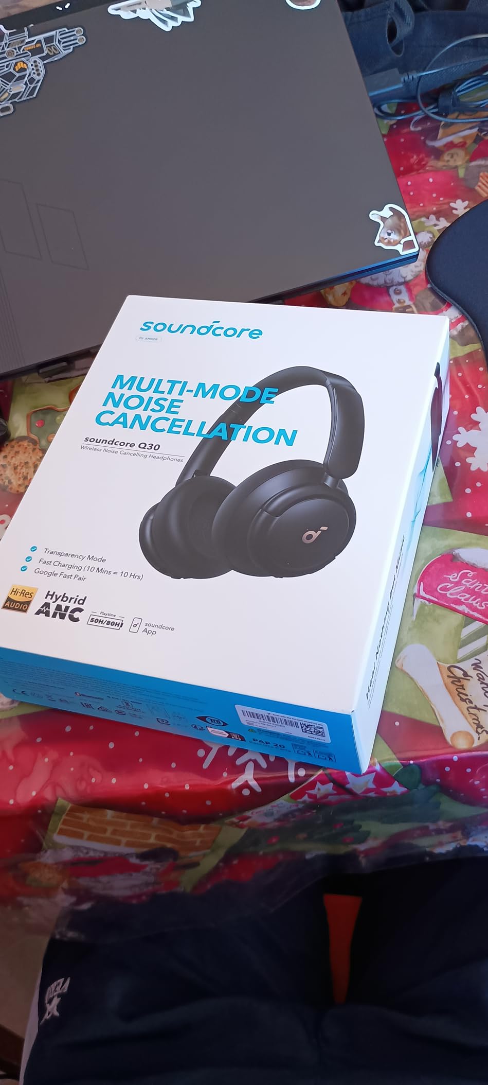 Soundcore by Anker Q30 Hybrid Active Noise Cancelling Headphones, White customer photo 1