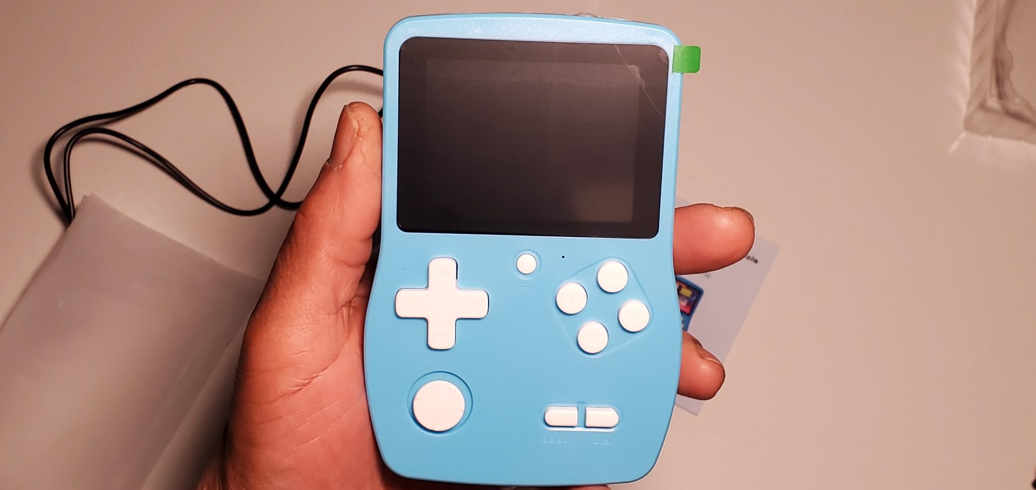 32 Bit Handheld Games for Kids Preloaded 139 Retro Video Games, Blue customer photo 2