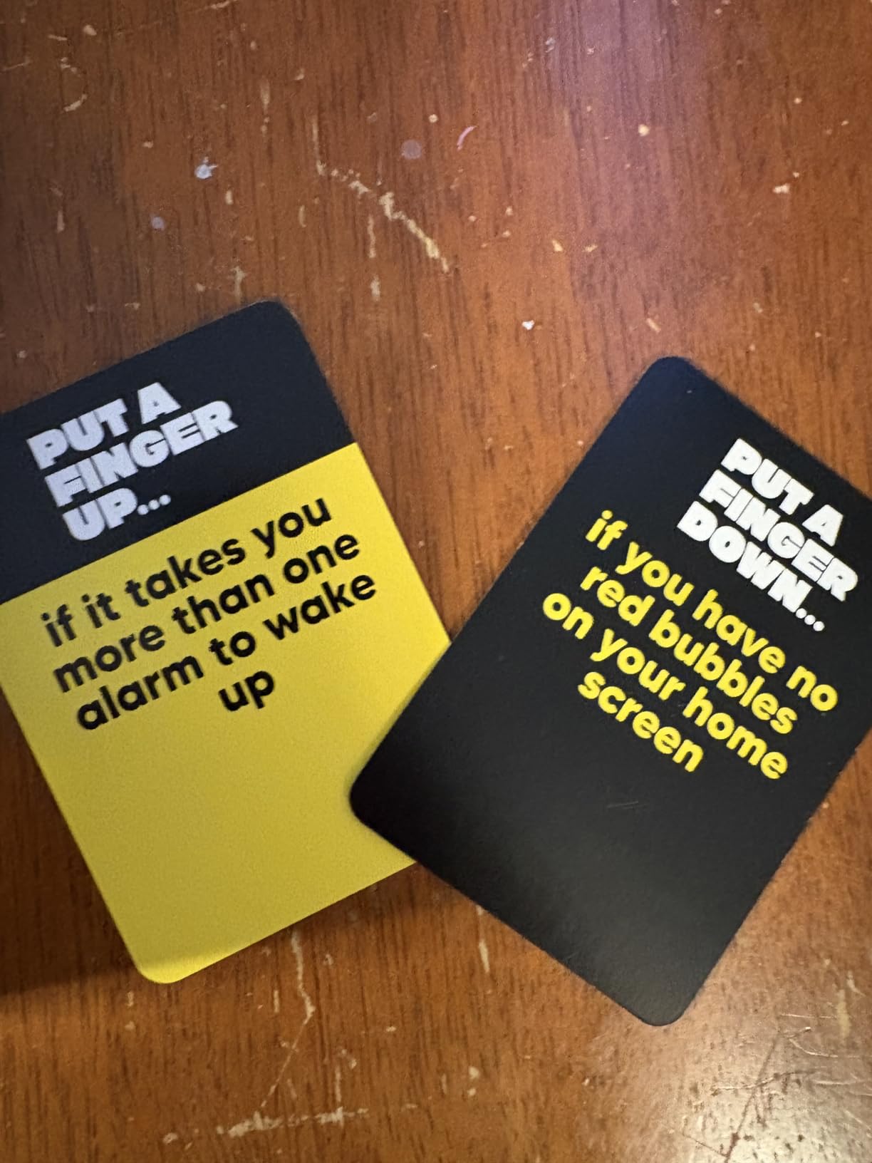 Put A Finger Down Party Card Game for Groups and Game Night customer photo 1