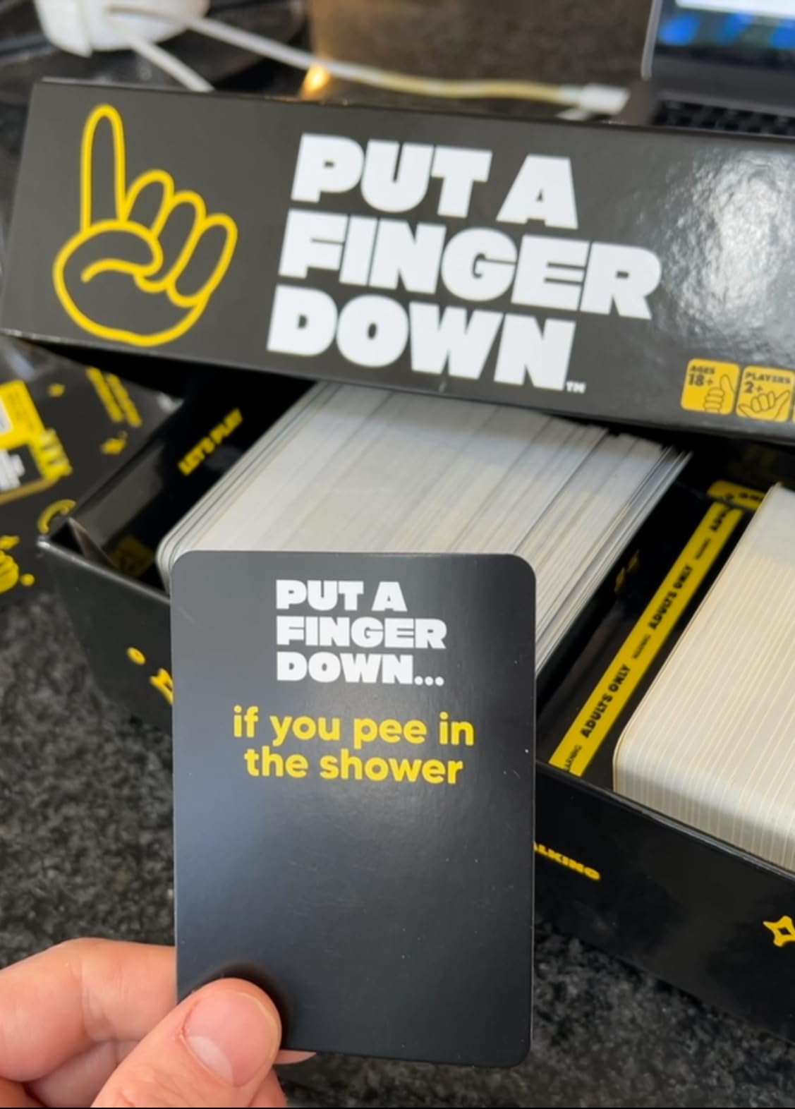 Put A Finger Down Party Card Game for Groups and Game Night customer photo 2