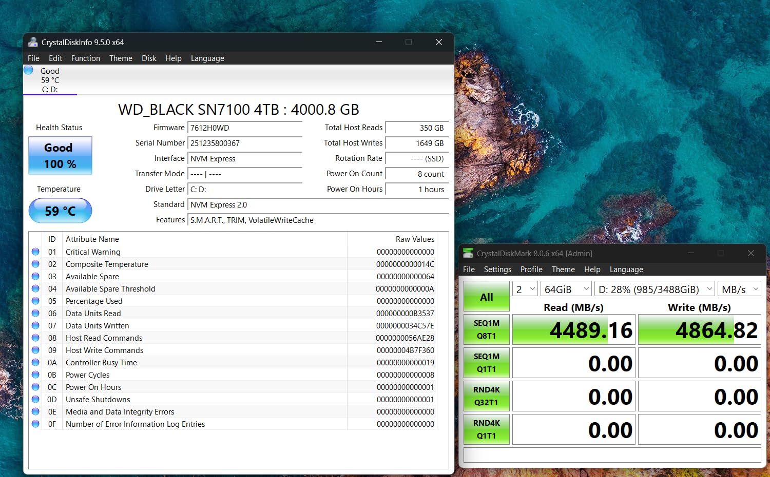 WD_Black SN7100 1TB NVMe SSD - Gen4 PCIe, M.2 2280, Up to 7,250 MB/s Read Speed, Up to 6,900 MB/s Write Speed, Next Gen TLC 3D NAND, for Laptops, Handheld Gaming Devices - WDS100T4X0E customer photo 1