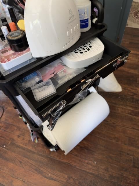 Goovilla 3 Tier Rolling Utility Cart Organizer with Removable Drawer, Black customer photo 1
