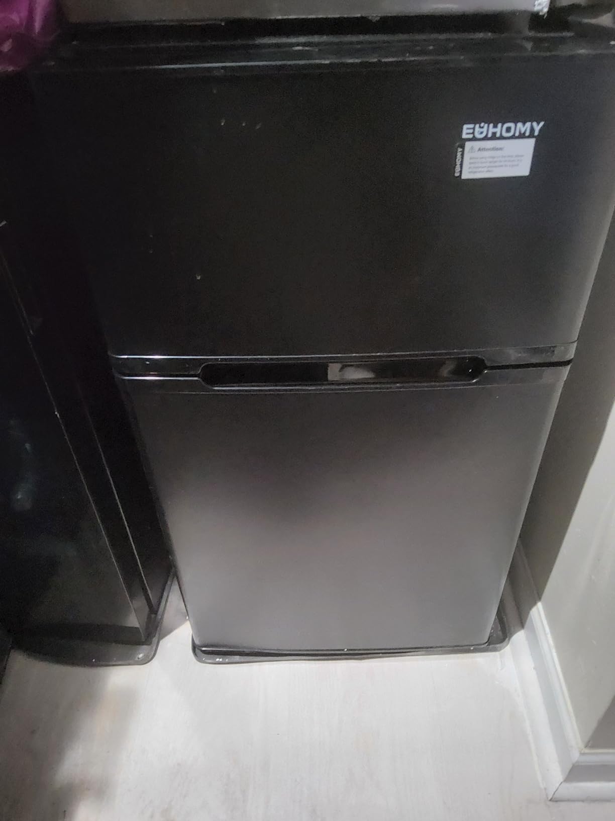 EUHOMY 4.5 Cu.Ft Mini Fridge with Freezer, 2 Door Mini Refrigerator, Silver customer photo 2