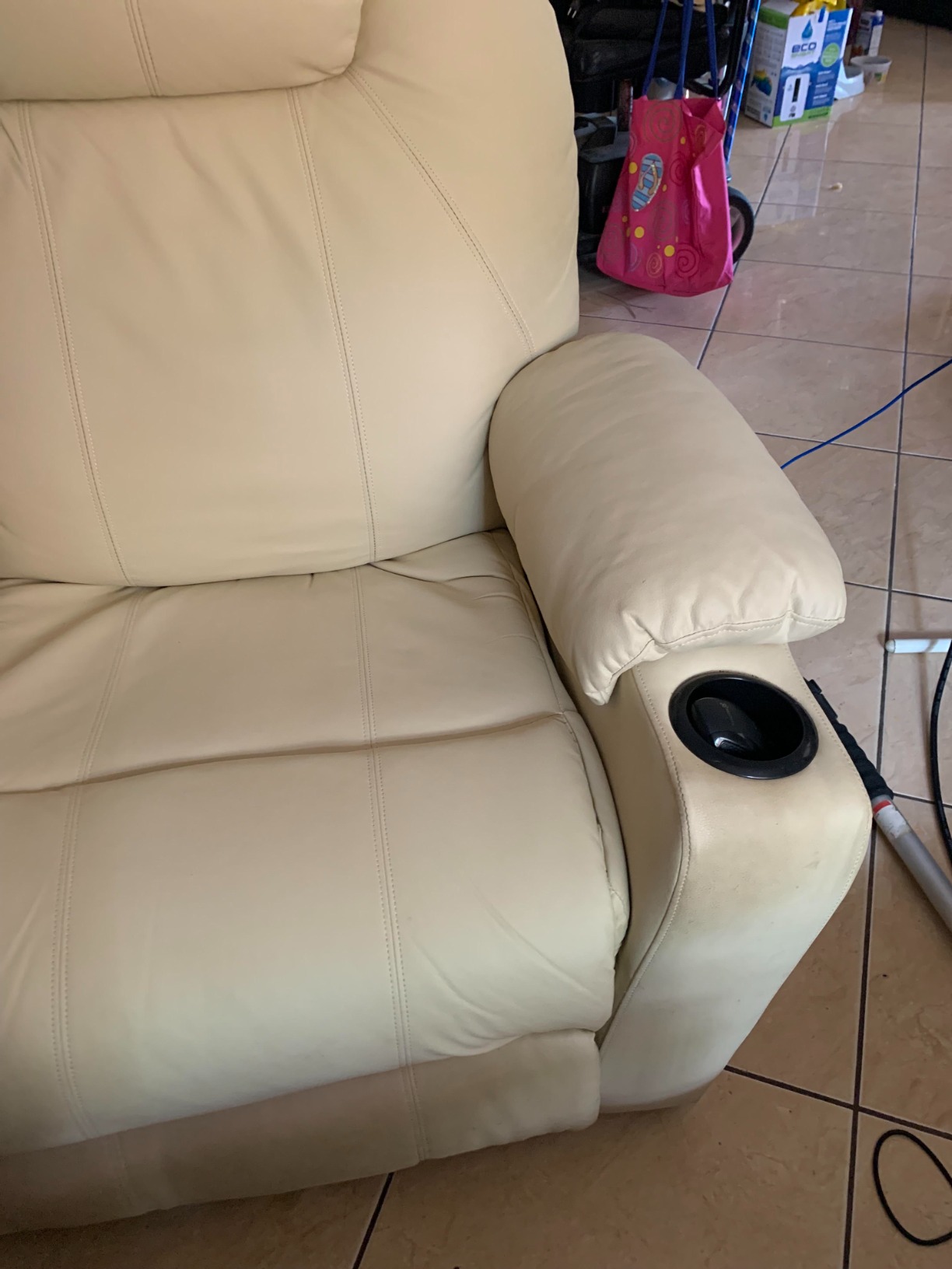 MCombo Oversized Power Lift Recliner Chair for Elderly, Lift Chair with Heat and Massage for Big and Tall, USB&Type C Ports, Cup Holders, Faux Leather R7510 (Dark Brown, Large-Wide) customer photo 1