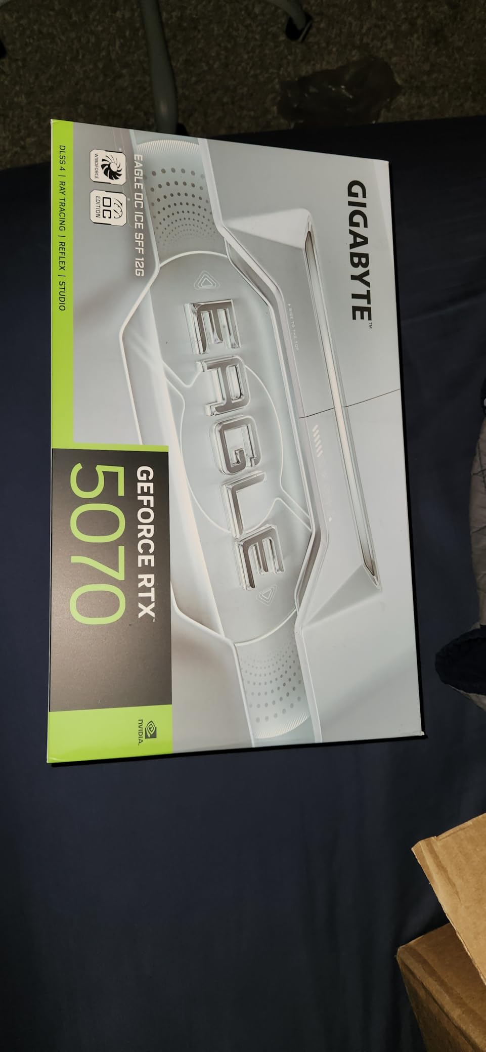 Gigabyte GeForce RTX 5070 Eagle OC Ice SFF 12G Graphics Card - 12GB GDDR7, 192 Bits, PCI-E 5.0, 2587 MHz Core Clock, 3 x DP 2.1a, 1 x HDMI 2.1b, NVIDIA DLSS 4, GV-N5070EAGLEOC ICE-12GD customer photo 1