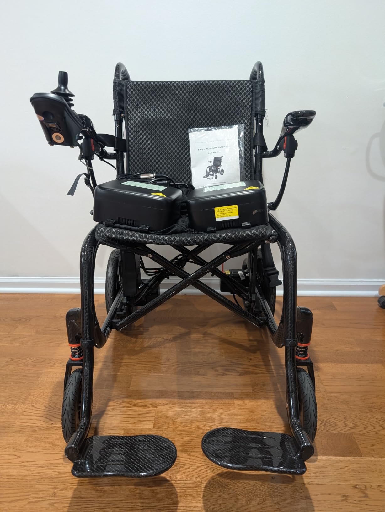 28lbs Ultralight 28 MI 100% Carbon Fiber Electric Wheelchairs | Travel Power Wheelchair for Adults, Foldable Motorized Wheelchairs with 2 Lithium Batteries, Airline Approved customer photo 2