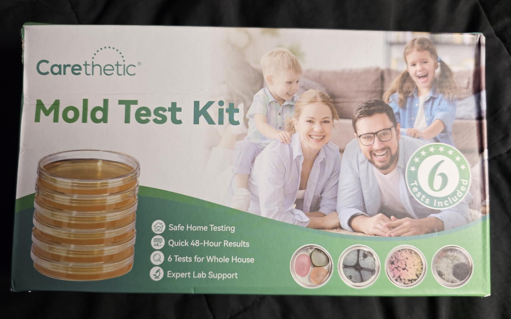 Carethetic Mold Test Kit for Home, 6 DIY Agar Plates for Air, HVAC and Surface Testing, Indoor Mold Testing Kit with Swabs, Gloves, Bags and User Manual customer photo 2