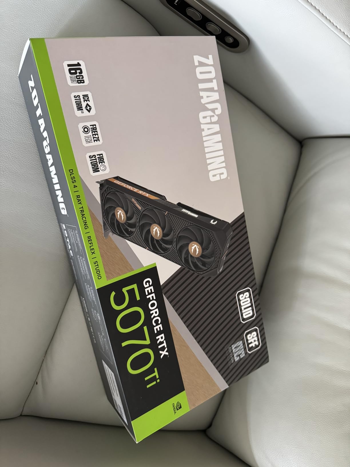 ZOTAC Gaming GeForce RTX 5070 Ti Solid SFF OC DLSS 4 16GB GDDR7 256-bit 28 Gbps PCIE 5.0 Gaming Graphics Card, IceStorm 2.0 Advanced Cooling, ZT-B50710J3-10P customer photo 2