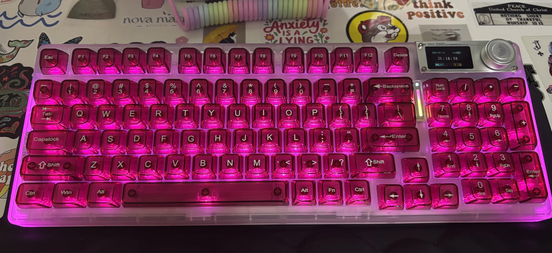dagaladoo Clear keycaps Set,Translucent Keyboard keycaps,Jelly Key caps customer photo 1