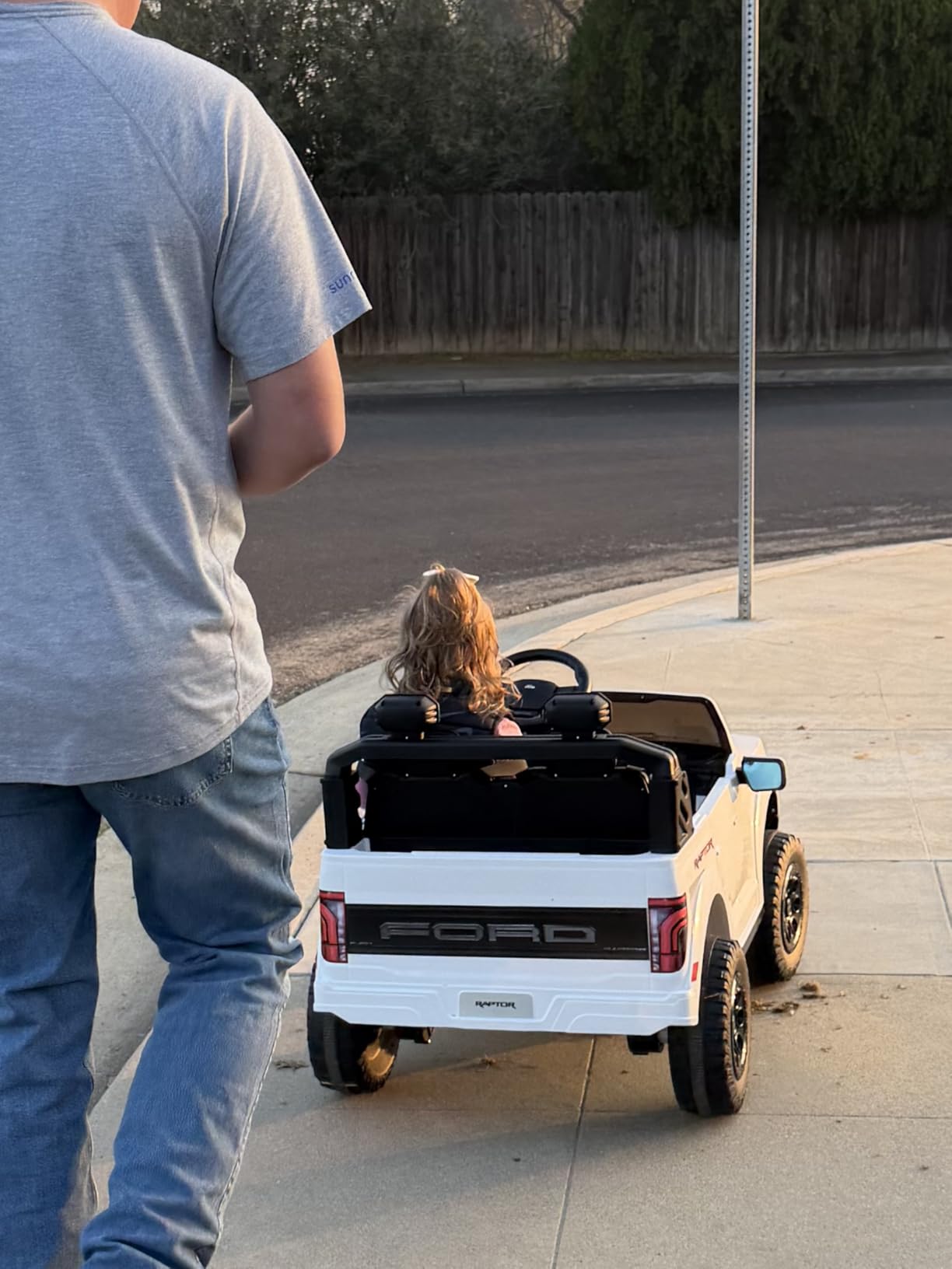 First Ride On 24V Ride on Toys for Big Kids, Licensed Ford F-150 Raptor 2 Seater Ride on Car w/Remote Control, Electric Car w/Power Pedal & Durable Wheels, LED Lights, Music, Metal Suspension (Black) customer photo 1