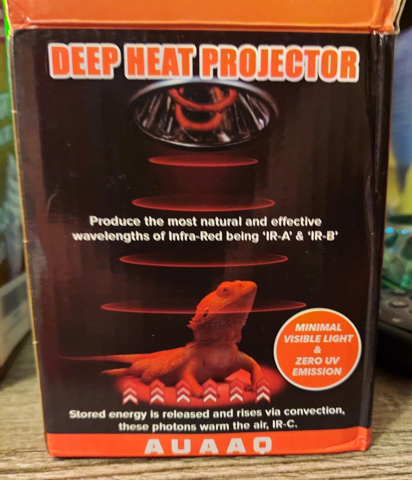 100W Deep Heat Infrared Projector Lamp for Reptiles, Emits Infrared A & B Wavelengths, Reptiles Basking Light Heat Lamp Bulbs with Reflector for Bearded Dragons, Turtles, Snakes, Lizards, etc. customer photo 1