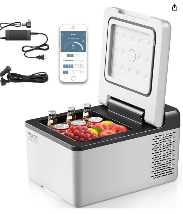 VEVOR 12 Volt Car Refrigerator, 52.8QT/50L Car Fridge, Portable Electric Cooler with -4℉~68℉ Adjustable Temperature, 12/24V DC and 100-240V AC Compressor Freezer for Outdoor, Camping, Travel, RV customer photo 1