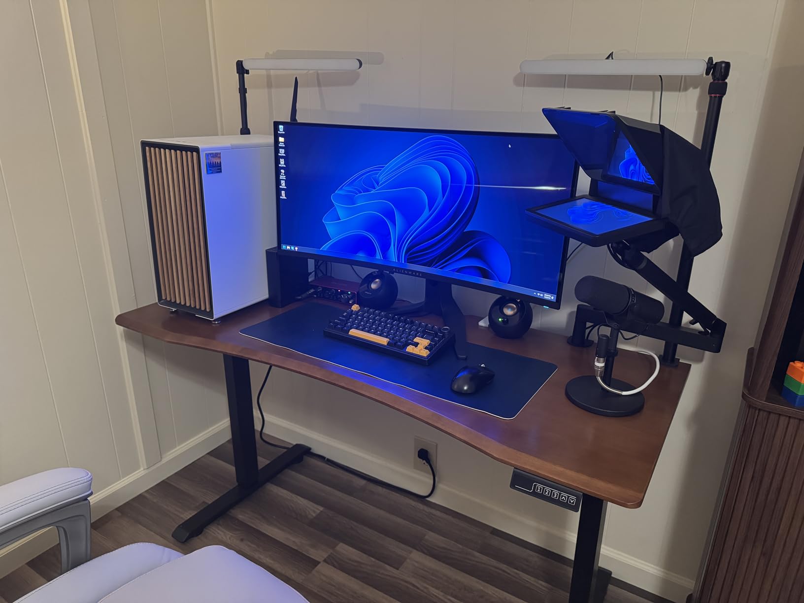 Solid Wood Electric Standing Desk, 55
