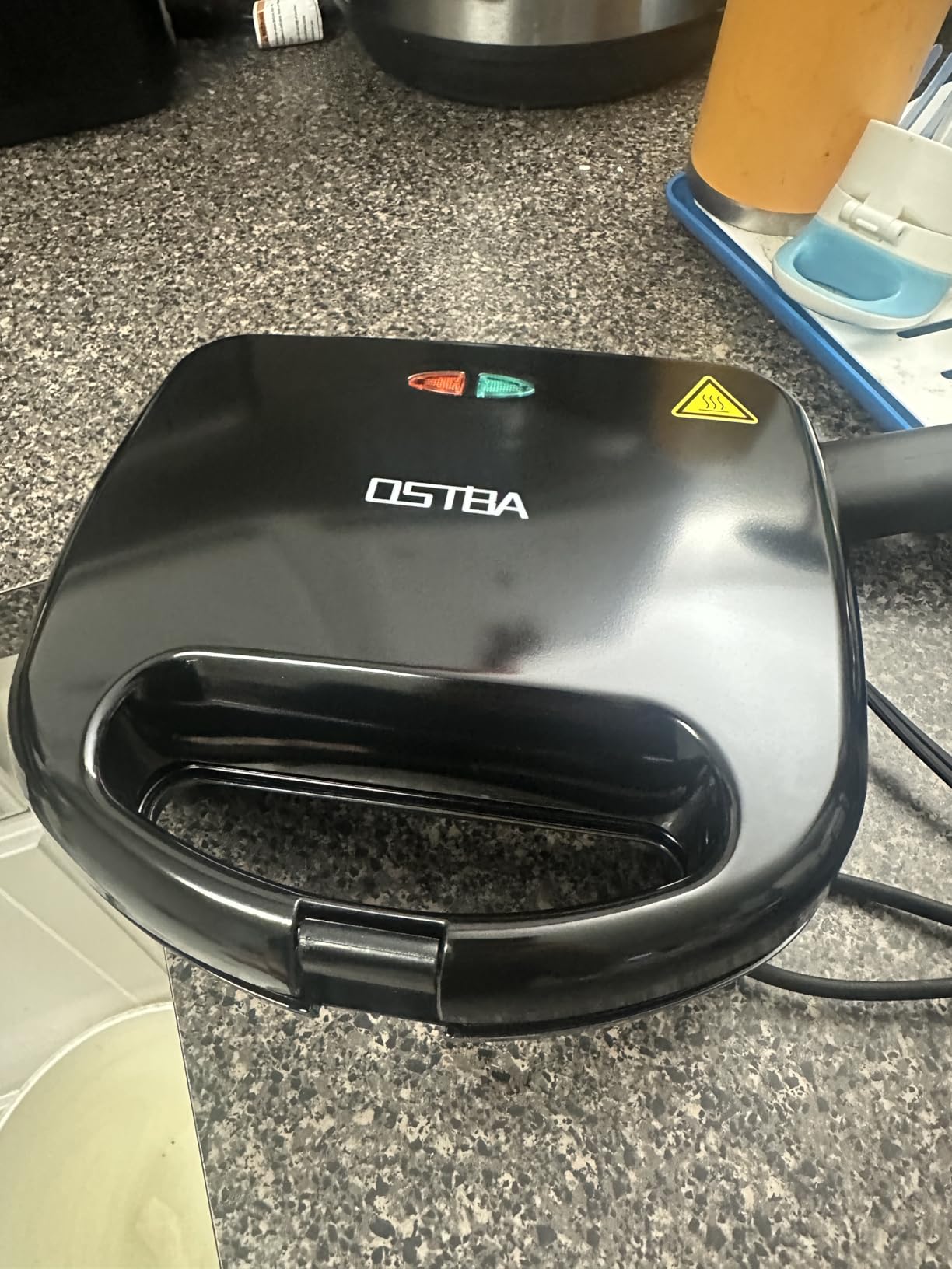 OSTBA Panini Press Grill, 4-Slice Sandwich Maker with Nonstick Plates customer photo 2