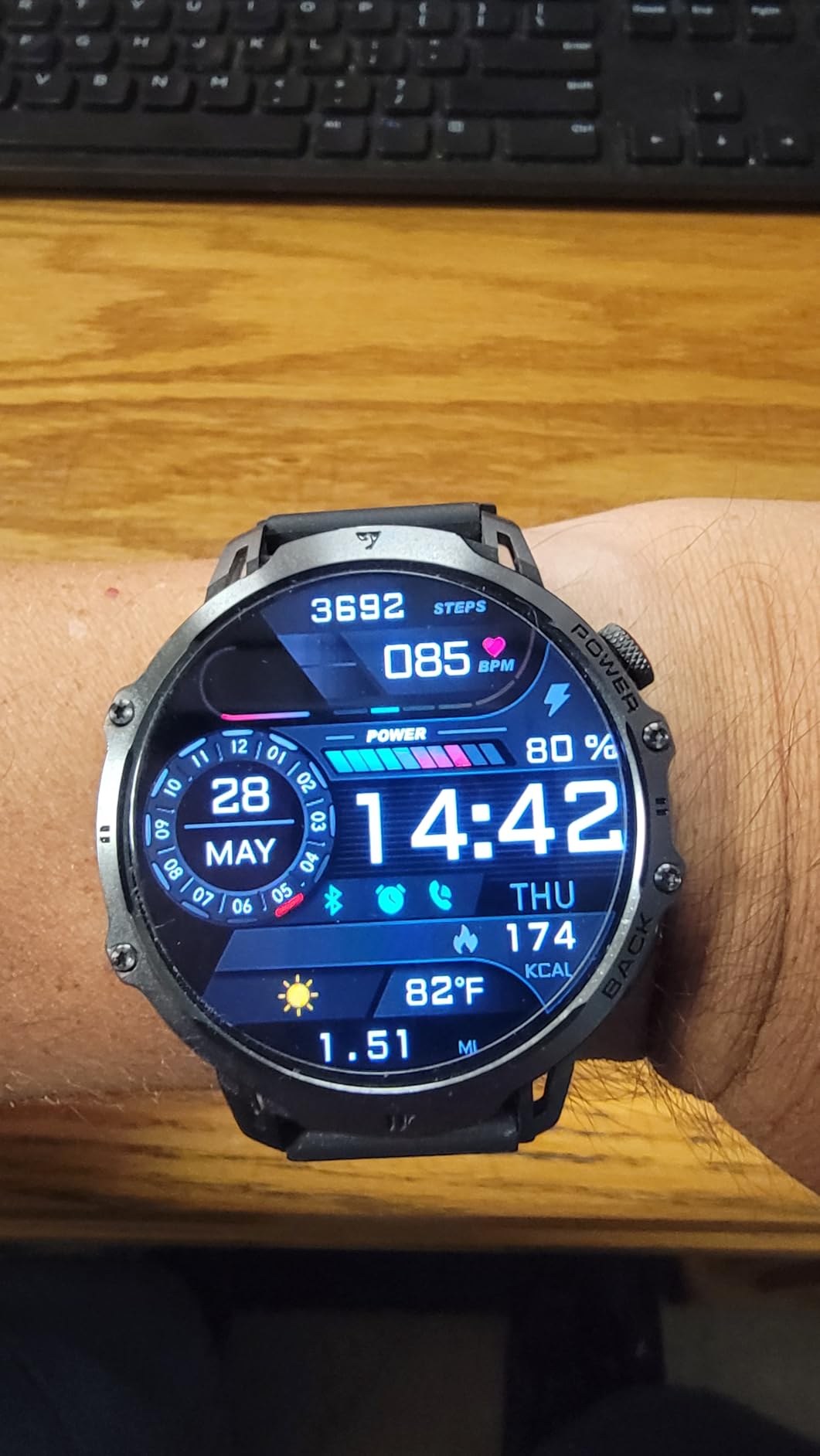 LIGE Military Smart Watches for Men(2 Bands),1400mAh/1.85