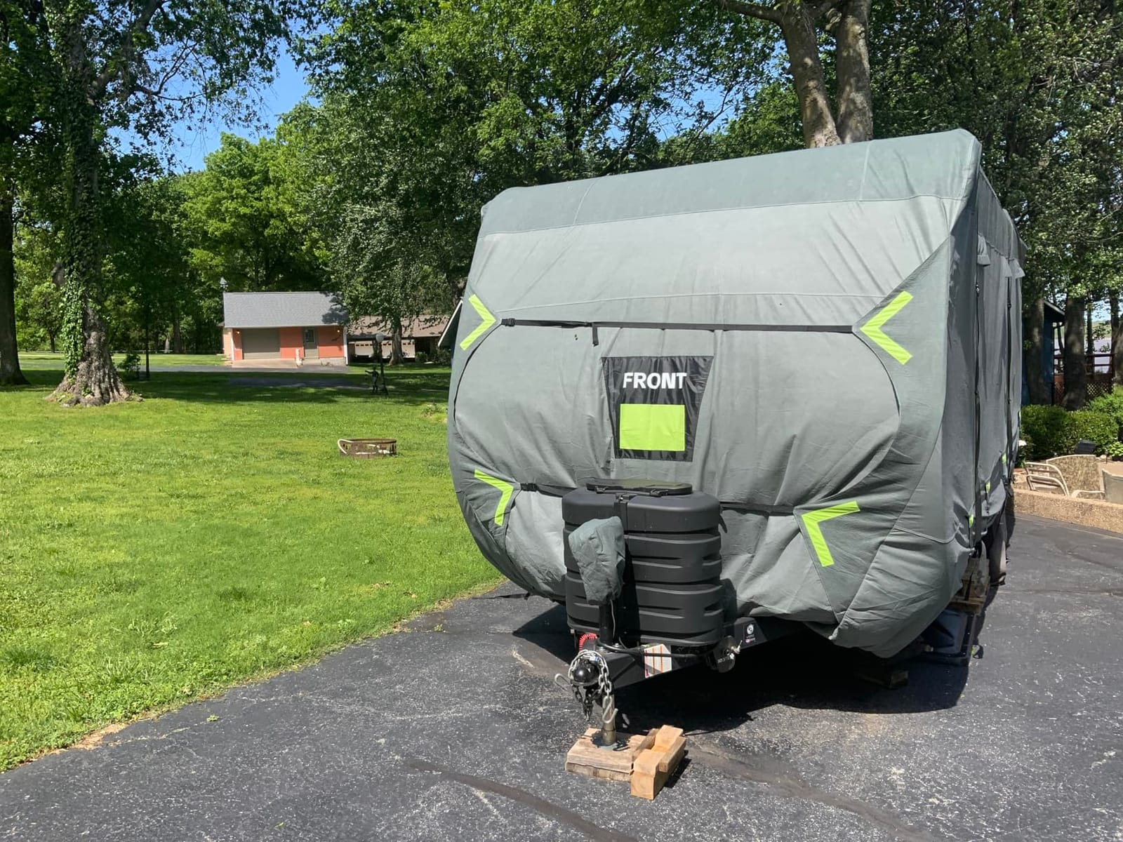 Heavy Duty 9 Layers RV Cover 35-38ft, Rip-Stop Motorhome Camper Cover with Windproof Straps, Gutter & Tongue Jack Covers, Utility Travel Trailer Cover for All Weather Protection customer photo 1
