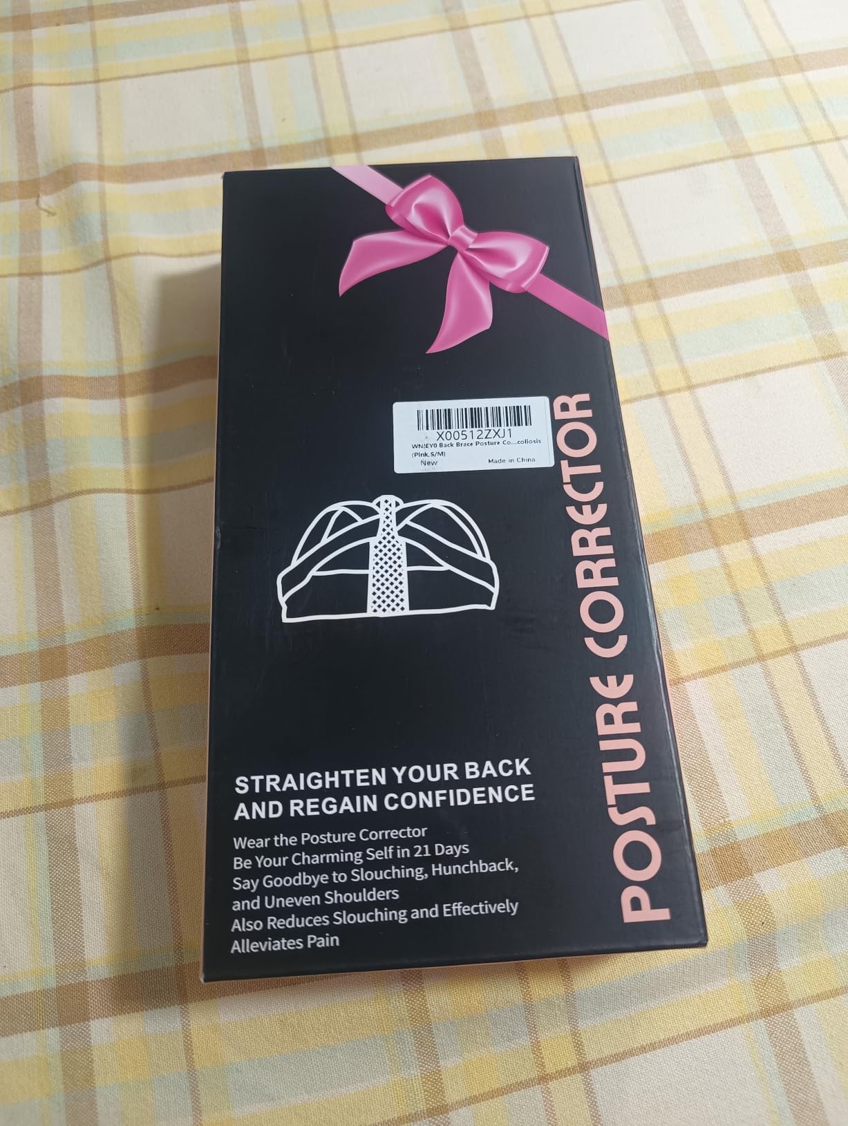 Posture Corrector for Women Back Brace Shoulder Straightener Pink, S/M customer photo 2