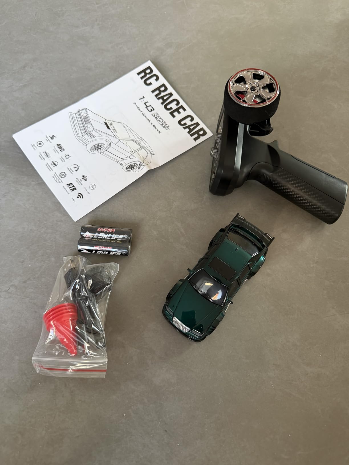 1/43 Mini RC Drift Car with Gyroscope, 4WD Full Proportional RC Car, 2.4GHZ Hobby Grade Remote Control Cars, RTR Model Vehicle, 20+KM/H High Speed for Hobbyists Kids Adults (Maroon) customer photo 2