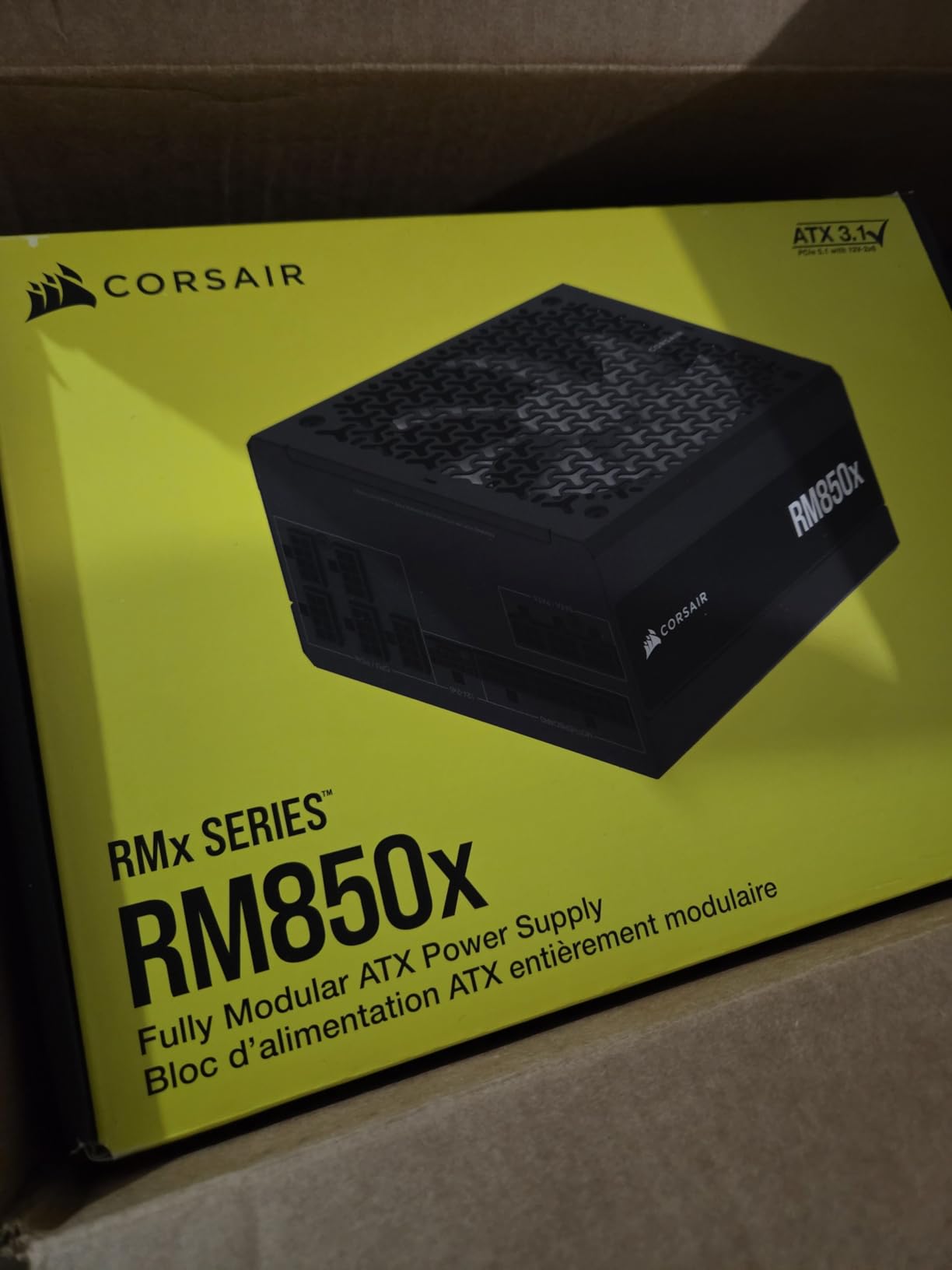 CORSAIR RM850x ATX 3.1 PCIe 5.1 Ready Fully Modular 850W Power Supply – Low-Noise, Cybenetics Gold Efficiency, Native 12V-2x6 Connector – Black customer photo 2