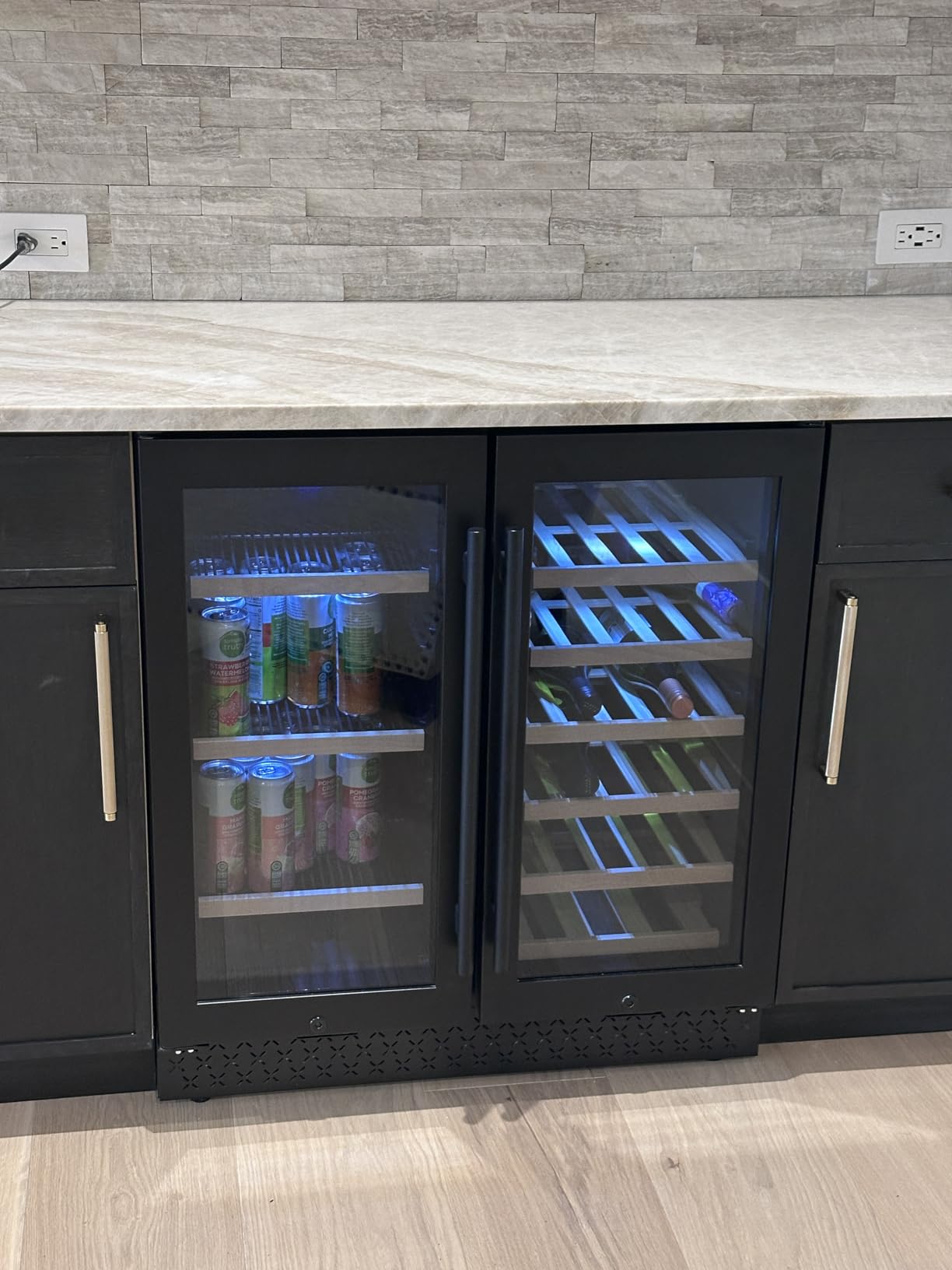 Tylza 8 Bottles Wine Fridge, Wine Cellar with Low-E Tempered Glass Door, LED Touchscreen, Frost Free, No Vibration, Wine Cooler Refrigerator for Red, White, Champagne or Sparkling Wine, Black customer photo 1