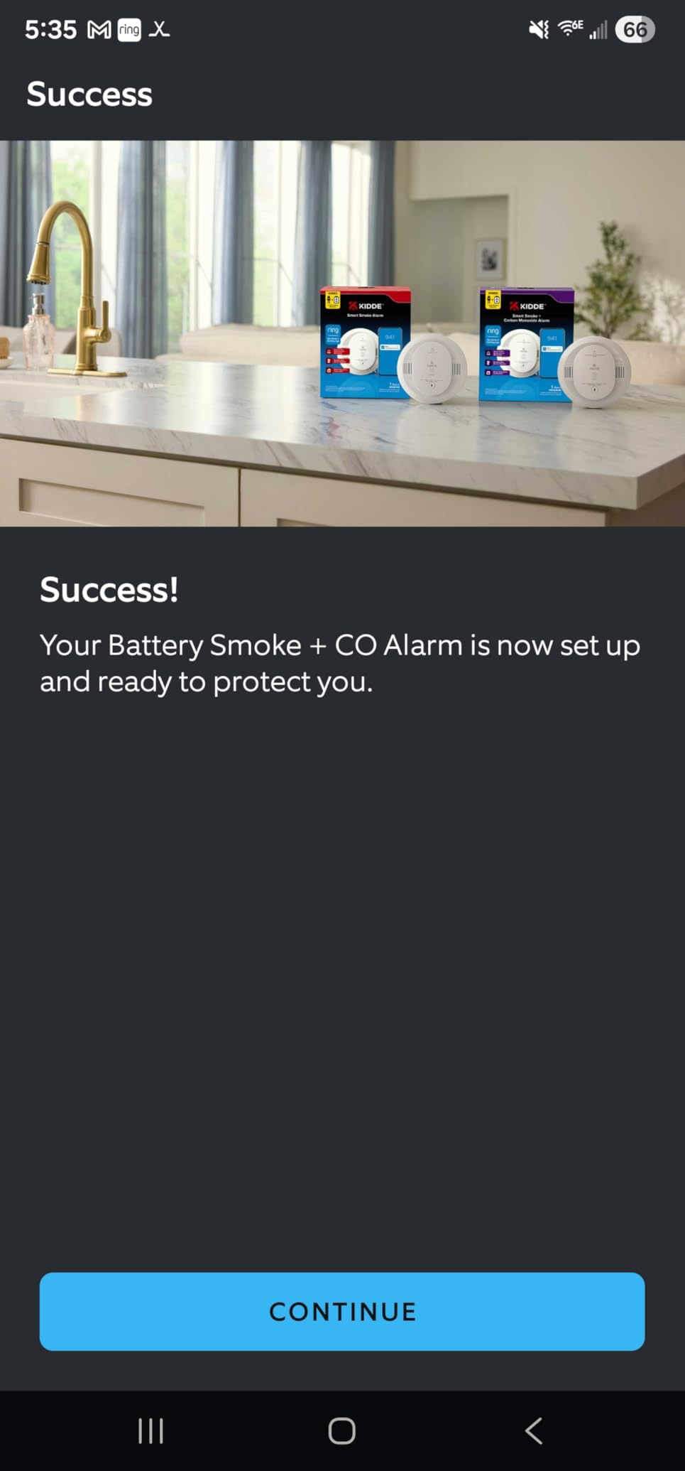 Kidde Smart Smoke & CO Detector with Ring, AA Battery, RGCUDR-RW customer photo 1