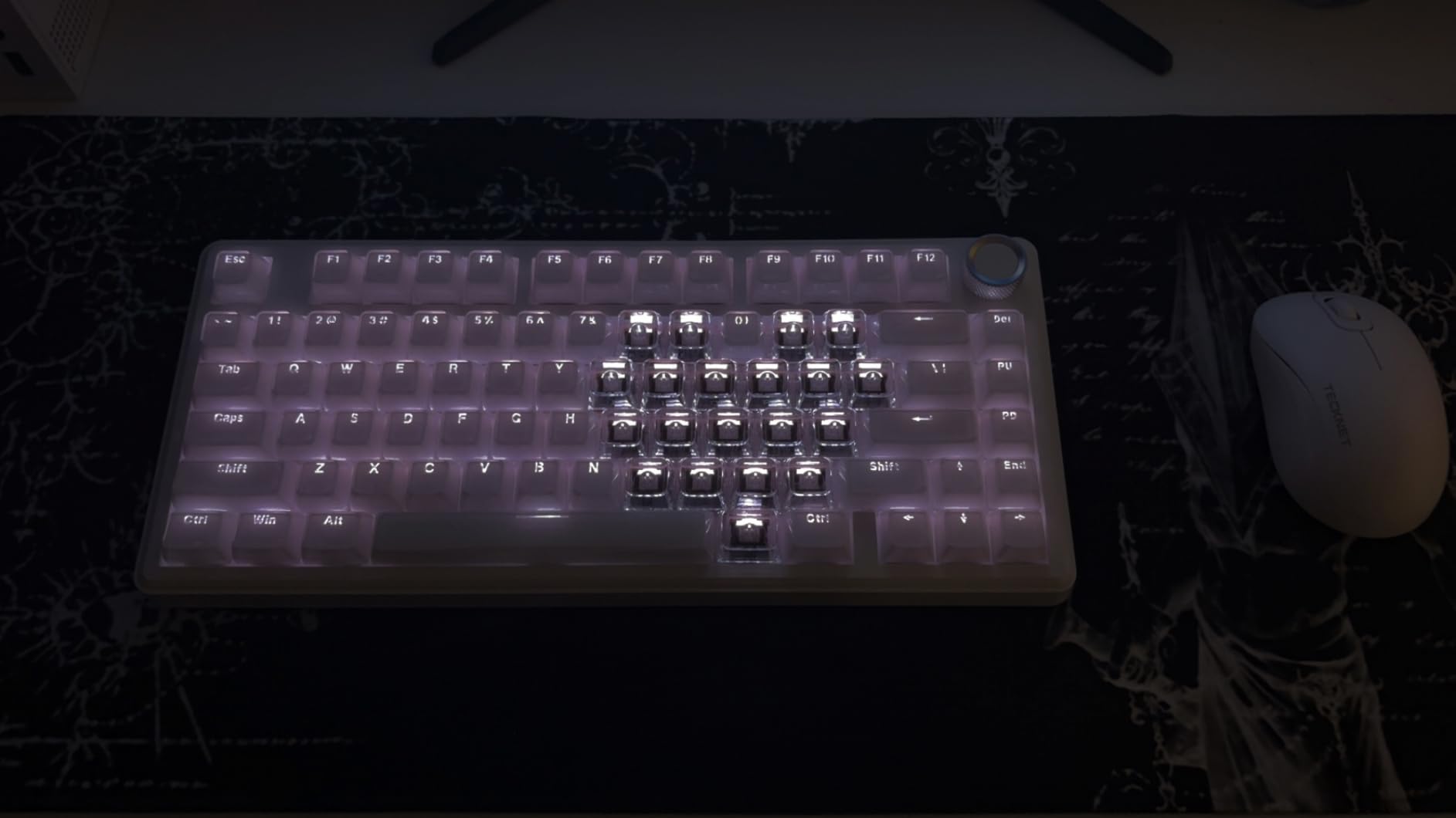 SOLAKAKA A75 75% Wireless Mechanical Keyboard, Hot Swappable Gaming Keyboard with Multifunction Knob & RGB, Gasket Mounted Creamy Keyboard, PBT Keycaps, Compact Layout for Win/Mac/PC customer photo 2