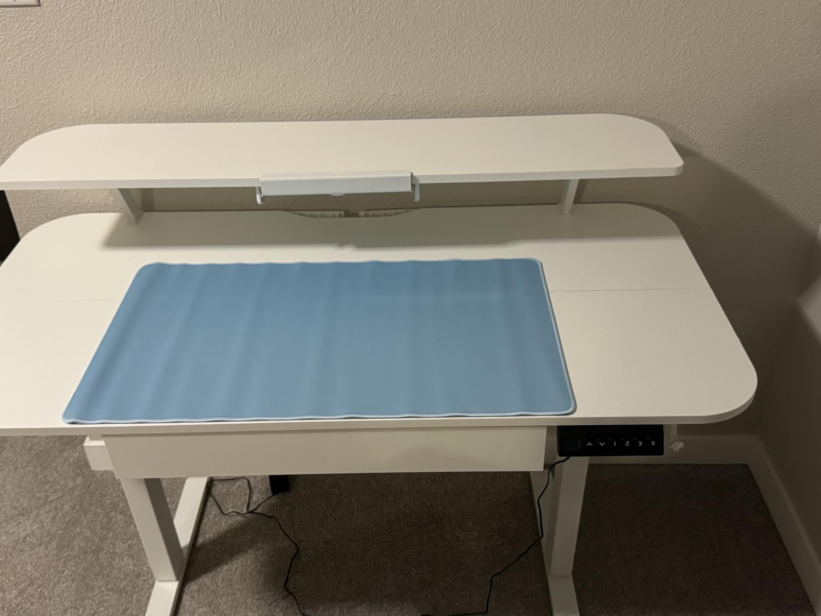 COMHOMA Electric Standing Desk with Drawers, 48 x 24'' Sit Stand up Desk with Monitor Stand, Laptop Stand, Height Adjustable Ergonomic Home Office Computer Desk with Memory Preset Controller customer photo 2