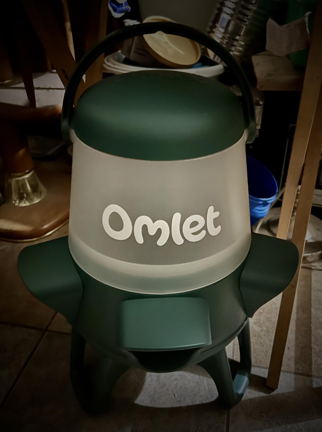 Omlet No Waste Chicken Feeder for Coop | 12lb Anti-Spill Poultry Feeder with 5 Feeding Ports | Feeds 6 Hens for 7 Days | Hanging or Free Standing | Weatherproof customer photo 1