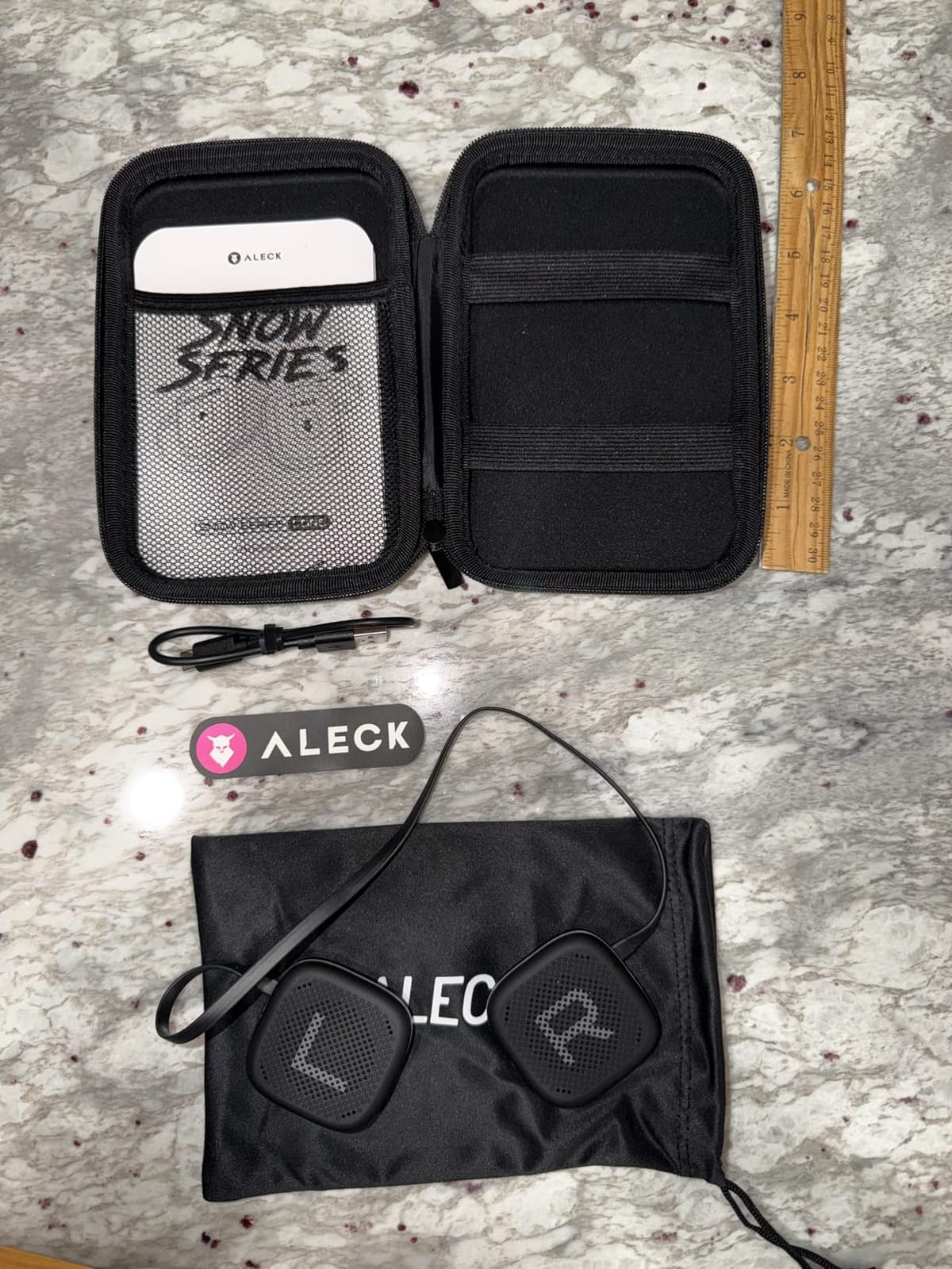 ALECK Snow Series Core Wireless Bluetooth Speakers for Audio-Ready Ski & Snowboard Helmets, Glove Friendly Controls, Hands-Free Mic customer photo 2