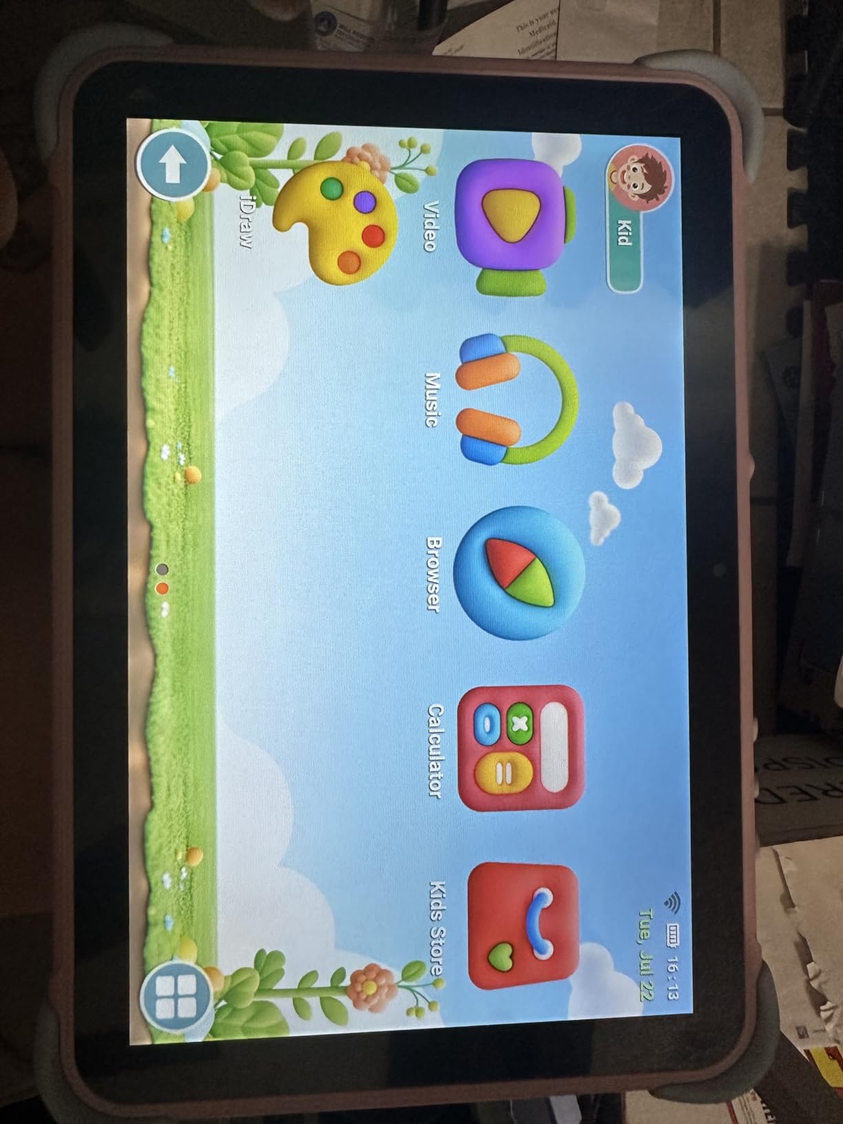 Kids Tablet 10 inch Tablet for kids, Android Toddler tablets with case, Kids Tablets with Parental Controls, Wifi, Dual Camera, Tabletas Support Netflix YouTube for Toddlers Girls Boys (Blue1) customer photo 2