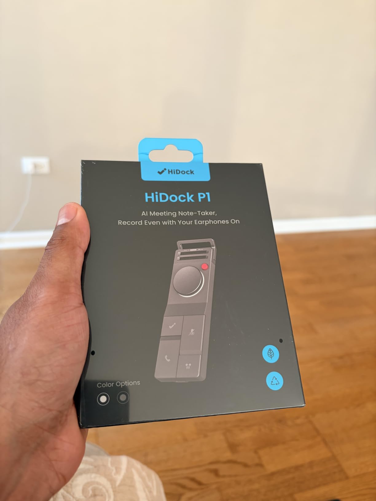 HiDock P1 AI Voice Recorder for Bluetooth Earphones with Free Transcription customer photo 1