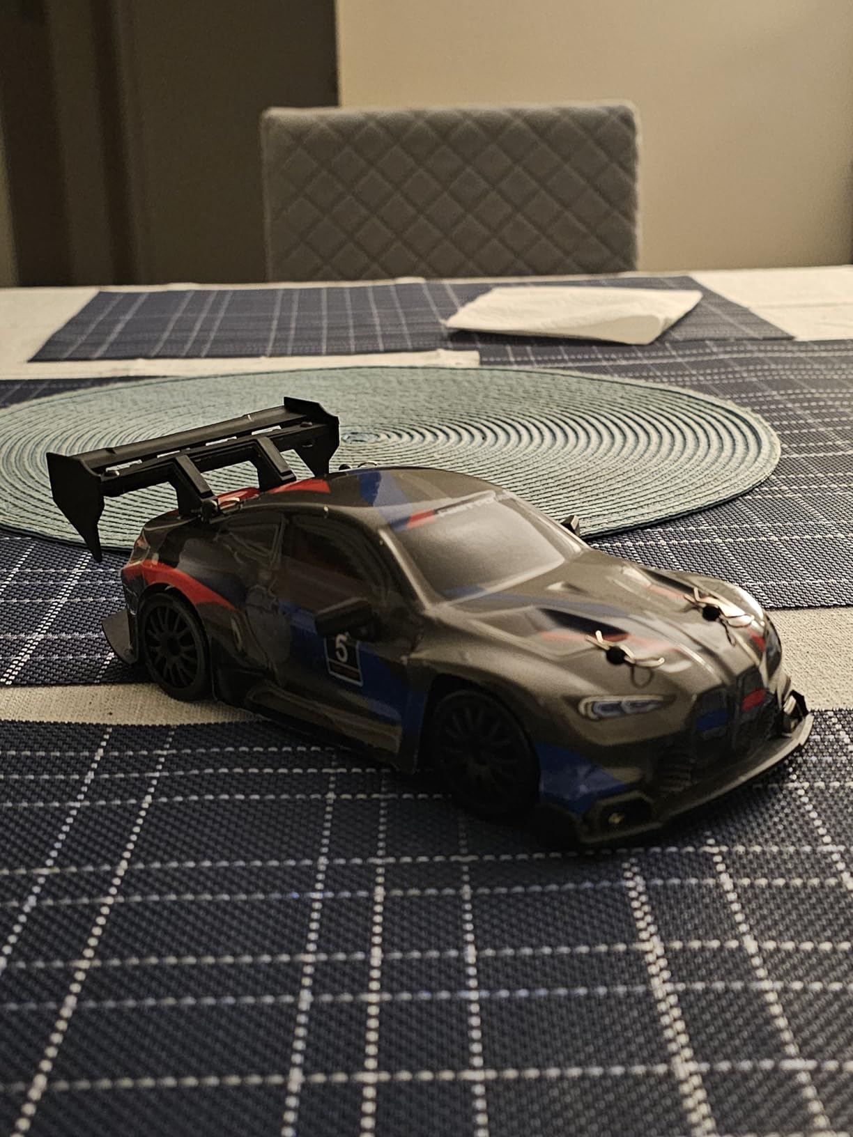 1:24 Scale RC Drift Car 4WD 2.4GHz 30KM/H High Speed Racing Sport Toy Car with LED Lights, Racing and Drift Wheels(02-Blue) customer photo 1